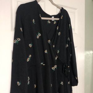 Floral wrap dress